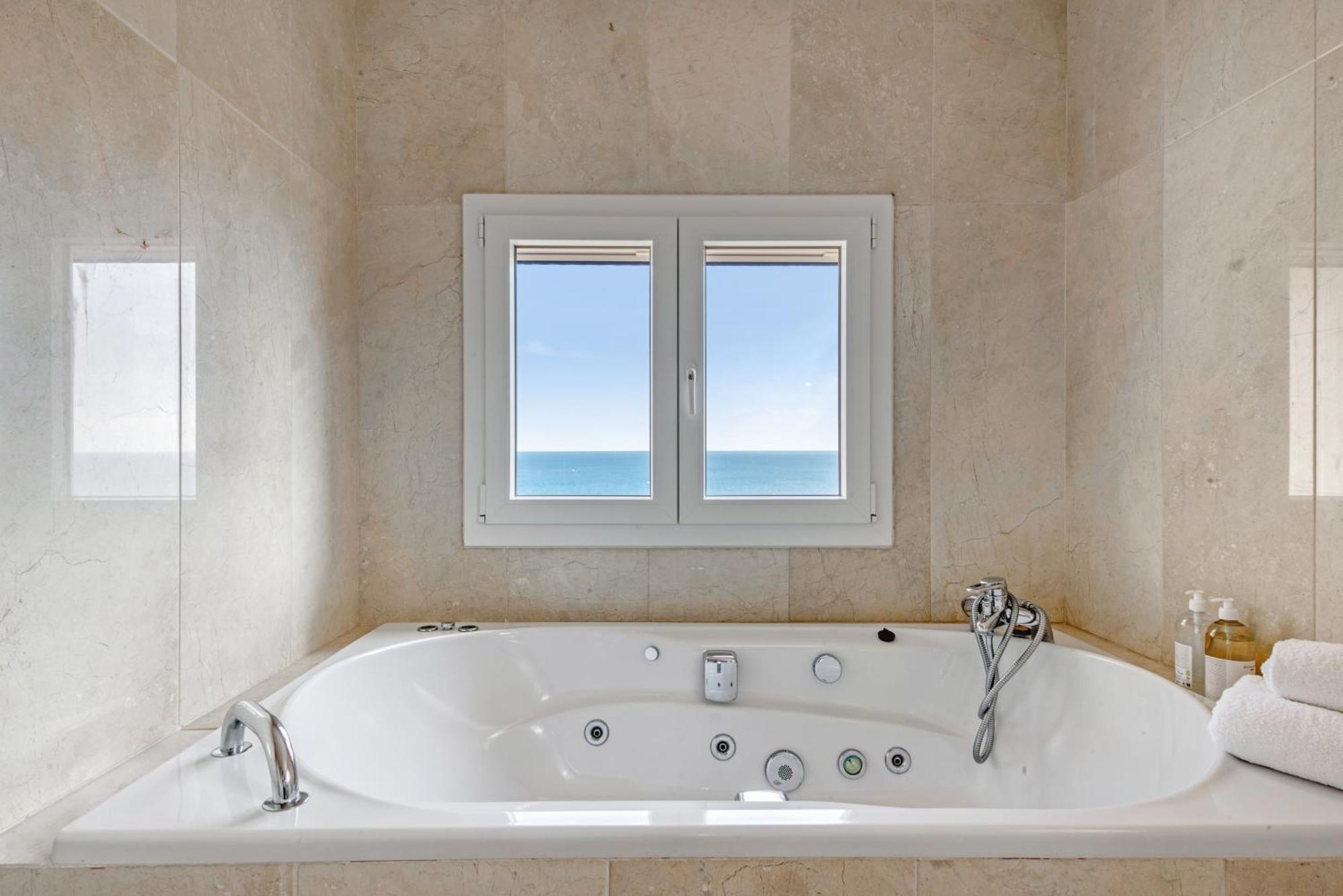 אלמריה Villa Infinity Sea Views I Pool I Bbq I Jacuzzi מראה חיצוני תמונה