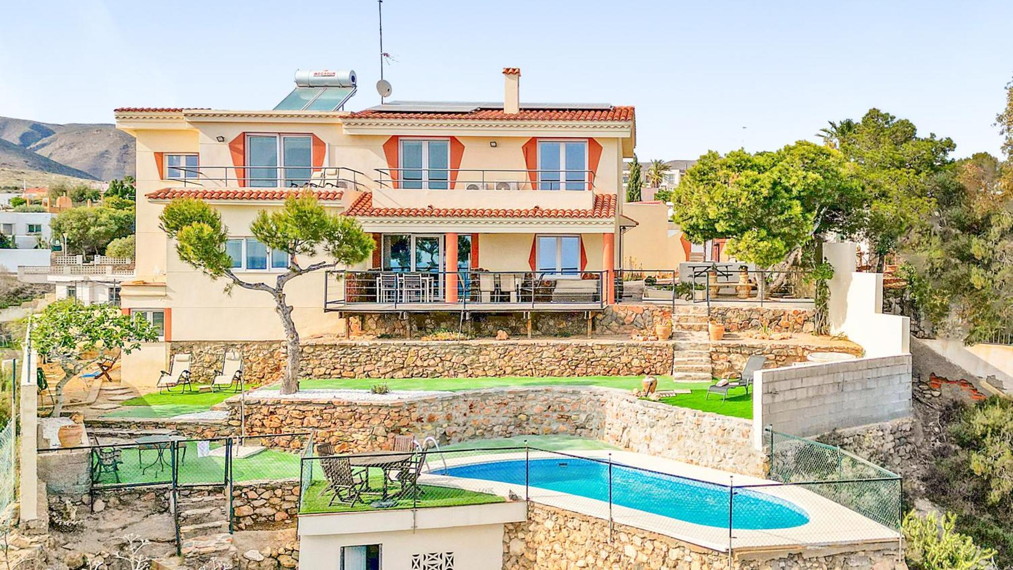 אלמריה Villa Infinity Sea Views I Pool I Bbq I Jacuzzi מראה חיצוני תמונה
