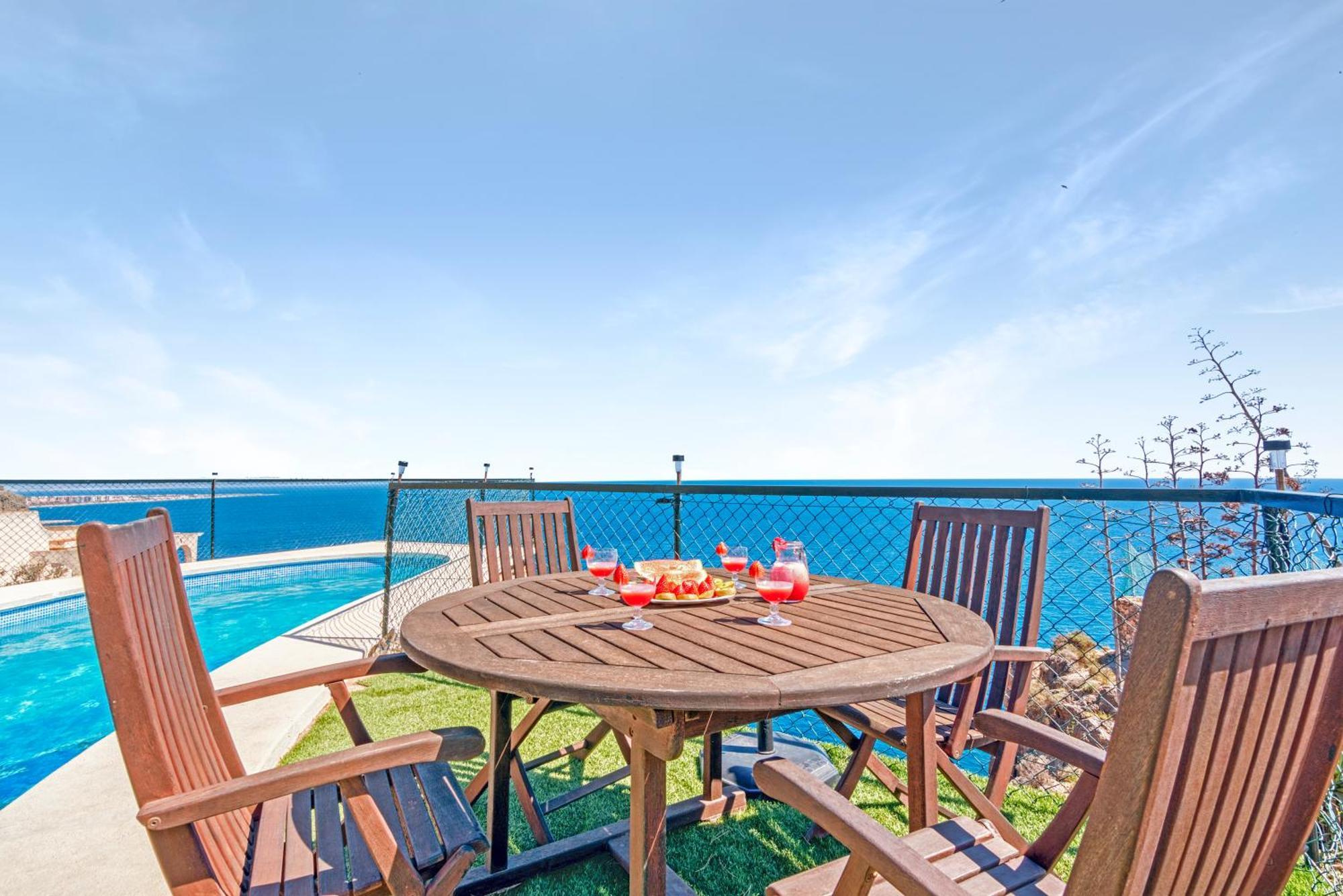 אלמריה Villa Infinity Sea Views I Pool I Bbq I Jacuzzi מראה חיצוני תמונה