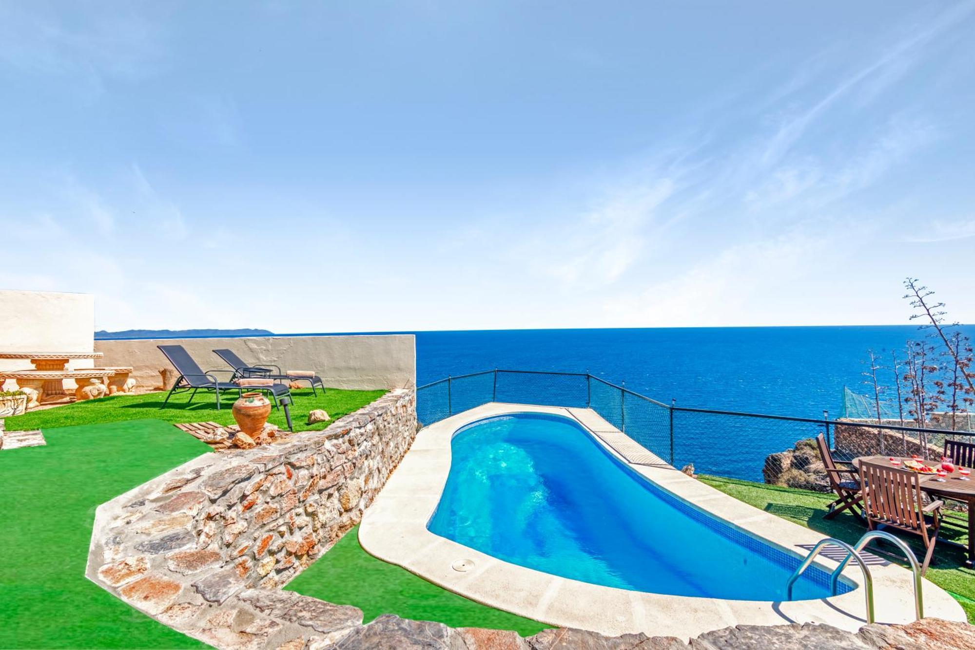 אלמריה Villa Infinity Sea Views I Pool I Bbq I Jacuzzi מראה חיצוני תמונה
